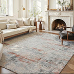 Area Rug 8x10 Washable Rug Grey and Brown by Unknown