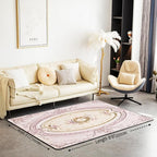 Light Pink Large Area Rug 5x7 Antique Decor Boho Floral Living Room Rug | - Image 2