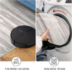 Modern Abstract Runner Rug 2x6, Neutral Light Beige and Grey Washable Kitchen - Image 5