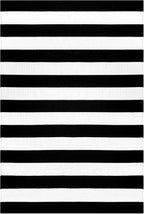 KOZYFLY Black and White Striped Area Rug 4x6 Ft Outdoor Rug Washable Indoor - Image 8