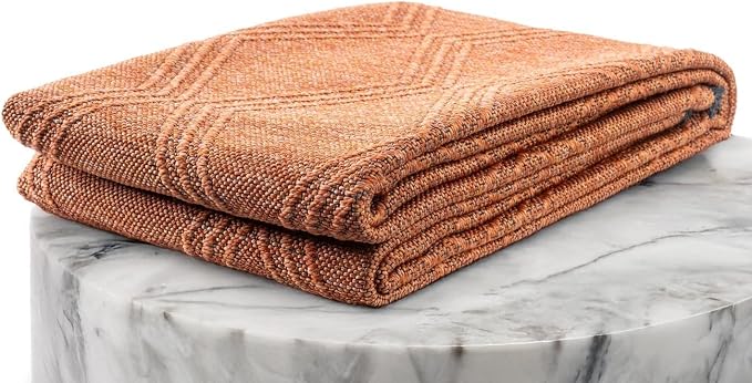 LUXE WEAVERS Modern Farmhouse Orange 5x7 Washable Area Rug, Anti-Slip Diamond - Image 8