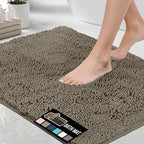 GORILLA GRIP Bath Rug Mat 44x26, Thick Soft Absorbent Chenille, Quick Dry by GorillaGrip