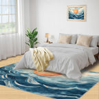 Boho Sun Area Rugs 6x8ft, Mosaic Sunburst Living Room Area Rug, Abstraction - Image 5