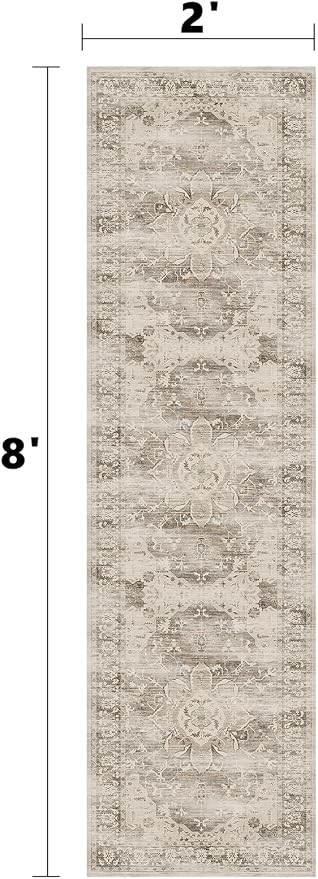 Washable Runner Rugs for Hallways 2x8 Non-Slip Hallway Runner Rugs for Entrance - Image 2