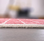 Hand-Tufted 100% Wool Area Rug – Unique Modern Geometric Grid Pattern, Soft - Image 6