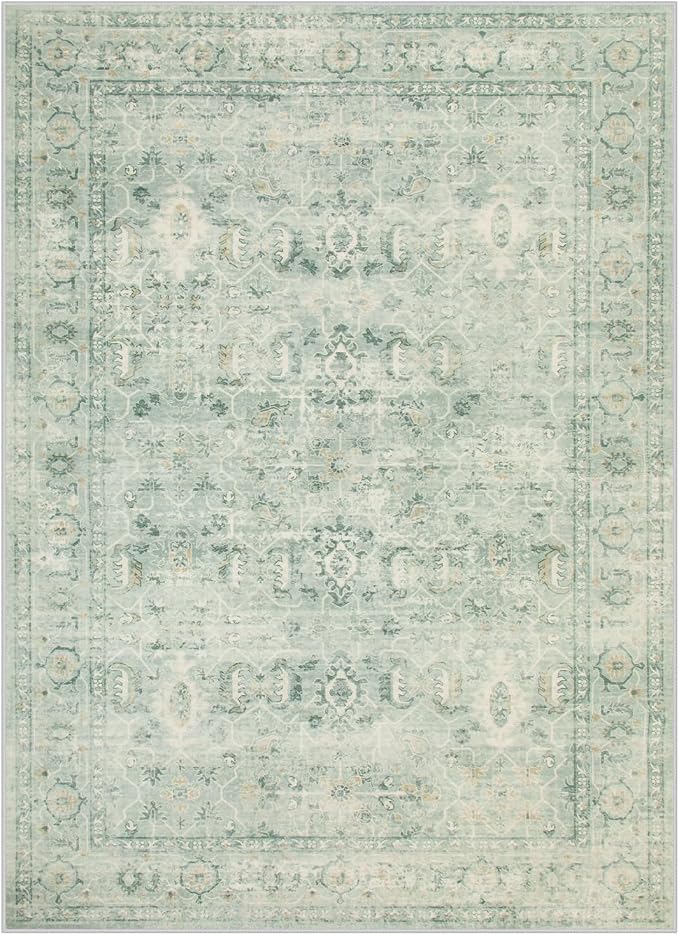 Lahome Vintage 5x7 Washable Green Rugs - Image 9