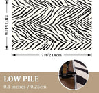YIHOUSE Tiger Washable Area Rugs 5'x7', Ultra Thin Animal Stripe Print Rug - Image 2