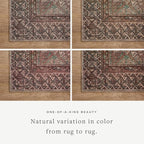 Loloi Amber Lewis Billie Collection, Aqua & Rust 2'-6" x 7'-6" Area Rug – - Image 5