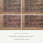 Loloi Amber Lewis Billie Collection, Aqua & Rust 6'-0" x 9'-0" Area Rug – - Image 6