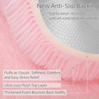 4x6 Solid Fluffy Pink Area Rug – Washable, Living Room Rug, Non-Slip High Pile - Image 2
