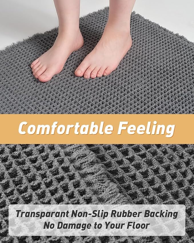 Upgraded Waffle Runner Rug Super Absorbent Non Slip Bath Mats - Image 4