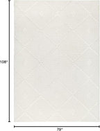 Antep Rugs Palafito 6x9 Geometric Shag Diamond High-Low Pile Textured Indoor - Image 2