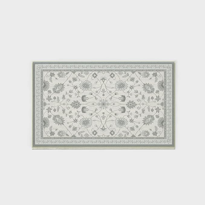 EVERGRACE Area Rugs for Living Room 3x5, Boho Floral Faux Wool Indoor Outdoor - Image 8