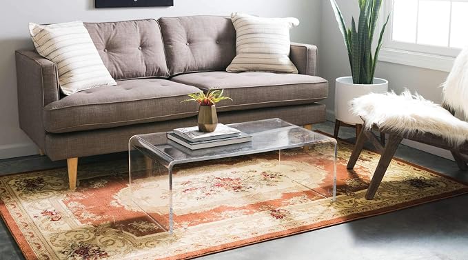 Unique Loom Versailles Collection Traditional Classic Floral Motif Area Rug - Image 3