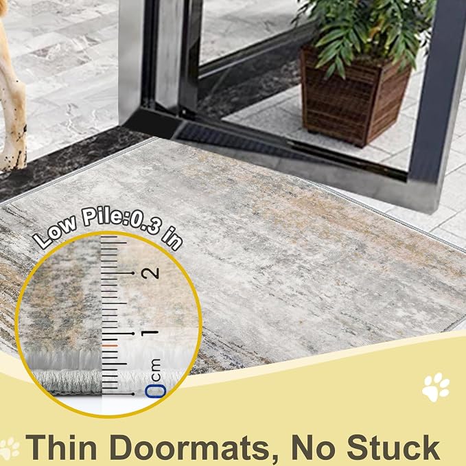 COMSLE Door Mat Soft Absorbent Indoor Front Entryway Rug Machine Washable - Image 6