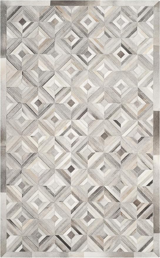 Premium Diamond Patterned Leather Area Rug - Image 4