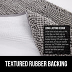 GORILLA GRIP Bath Rug Mat 42x24, Thick Soft Absorbent Chenille, Quick Dry - Image 5