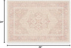 RUGGABLE Washable Area Rug – Kamran Soft Pink 2x3, Stain-Resistant, Non-Slip – - Image 3