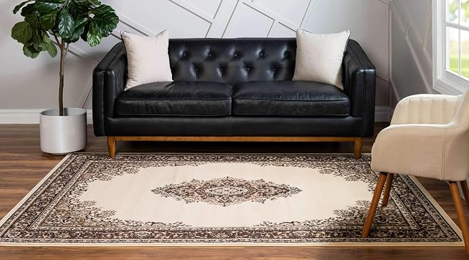 Unique Loom Reza Collection Traditional Persian Style Area Rug, 8 x 10 ft - Image 3