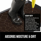 GORILLA GRIP 100% Waterproof All-Season WeatherMax Doormat, US Designed Natural - Image 4