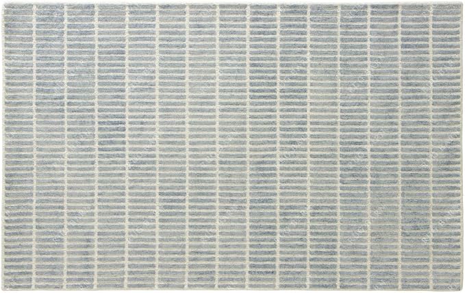 Capitola Hand-Tufted Wool Rug 9x9 Ft Blue Coastal, Rustic Area Carpet - Image 3