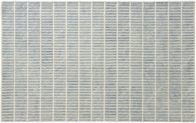 Capitola Hand-Tufted Wool Rug 6x8 Blue Coastal, Rustic Area Carpet - Image 3