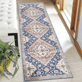 Moroccan Trellis Hallway Runner Rug Non-Slip Washable Geometric Standing Mats by LIKETN