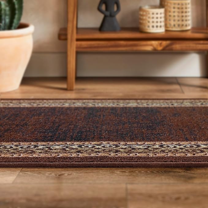 Antep Rugs Alfombras Bordered Modern 2x10 Non-Slip Low Pile Rubber Backing - Image 5