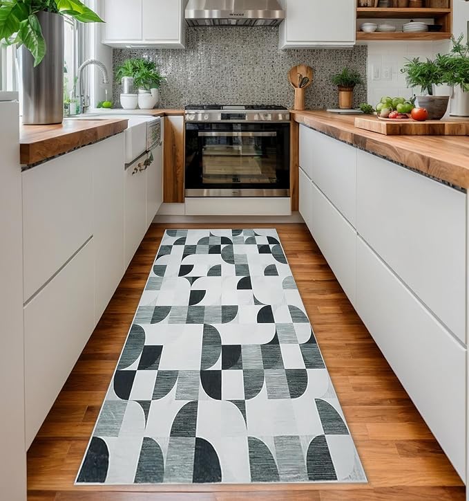 2x6 Runner Rug Washable, Modern Abstract Area Rugs - Image 7