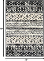 KUTA 4x6 Rug Boho Rugs for Living Room, Moroccan Washable Kitchen Rug Non Slip - Image 2