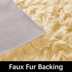 Latepis 8x10 Yellow Area Rug for Living Room Faux Sheepskin Fur Rugs for - Image 4