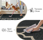 Moynesa Moroccan Easy Jute Outdoor Rug 8x10, Geometric Farmhouse Carpet - Image 4