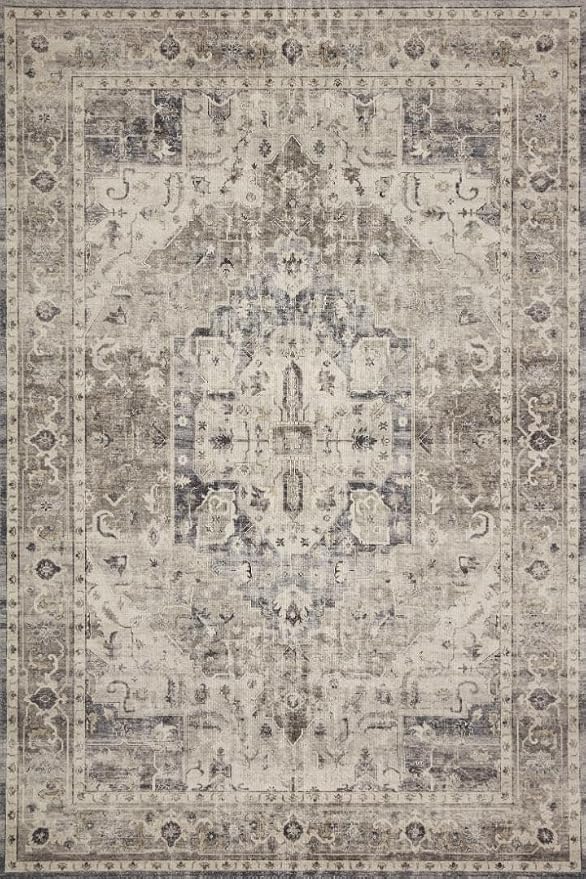 Loloi Hathaway Collection HTH-05 Steel/Ivory 2'-3" x 3'-9", .25" Thick Accent - Image 3