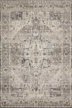 Loloi Hathaway Collection HTH-05 Steel/Ivory 5'-0" x 7'-6", .25" Thick Area Rug - Image 3