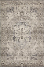 Loloi Hathaway Collection HTH-05 Steel/Ivory 3'-6" x 5'-6", .25" Thick Accent - Image 3