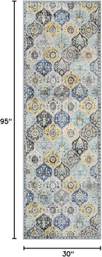 Lahome Moroccan Washable Hallway Runner Rug, Oriental Vintage Non-Slip Laundry - Image 2