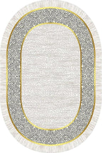 Off White Black Gold Indoor Rugs Modern Minimalist Abstract Geometric Pattern - Image 5