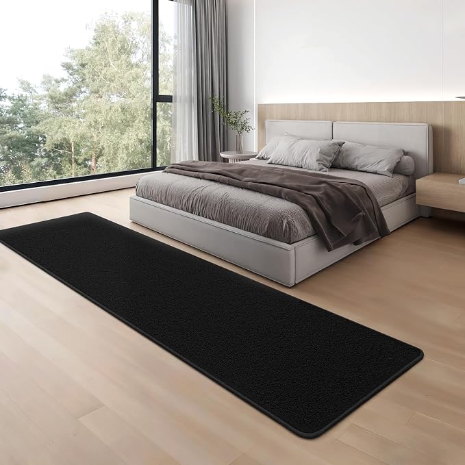 Runner Rug for Hallway, 2x8 Feet Non-Slip Washable Black Long Area Rug Runners - Image 7