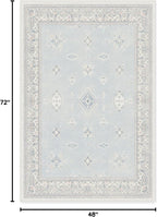 RUGGABLE Washable Vintage Area Rug – Verena Soft Blue 4x6, Stain-Resistant - Image 3