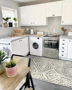 Wonnitar Moroccan Washable Rugs 5x7, Large White Tribal Area Rug - Image 6
