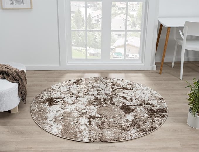 Keen Home Design Area Rugs - 8ft Round Non-Shedding by KeenHomeDesign