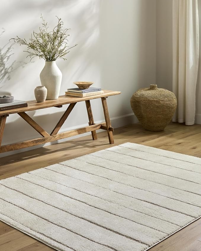 Livabliss x Our PNW Home Cascade Minimalist Striped Area Rug, Striped by Livabliss