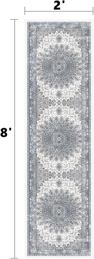 2x8 Runner Rugs for Hallways Washable Hallway Runner Rugs for Entrance Bedroom - Image 2