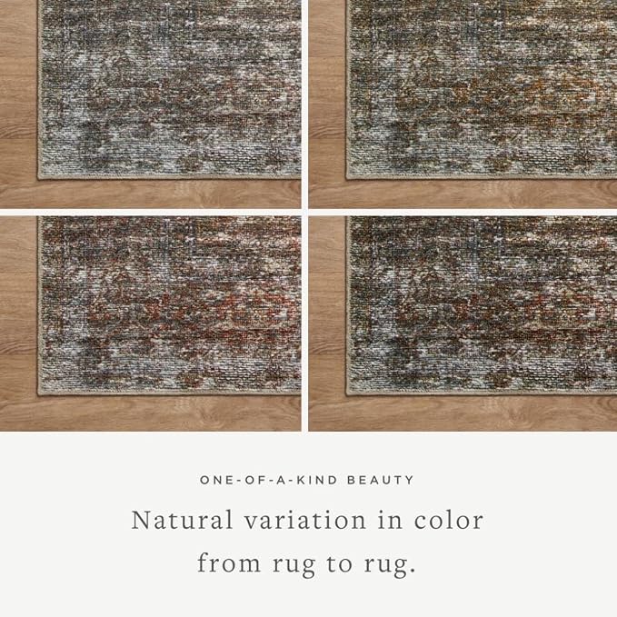 Loloi Amber Lewis Billie Collection, Tobacco & Rust 3'-6" x 5'-6" Area Rug – - Image 5