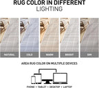 Rugshop Bohemian Stripe Lines Washable Non Slip Runner Rug 2' x 8' Ivory - Image 5