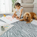 YIHOUSE Grey Rug for Living Room, 6×9 Modern Abstract Area Rug, Geometric - Image 4