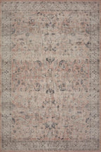 Loloi Hathaway Collection HTH-06 Blush/Multi 9'-0" x 12'-0", .25" Thick Area Rug - Image 4