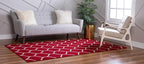 Rugs.com Lattice Frieze Collection Rug – 4' x 6' Red Medium Rug Perfect - Image 2