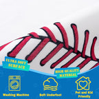 Soft Round Rugs for Bedroom, Baseball Rug for Boys, Bedside Area Kids Carpet - Image 4