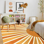 Lahome Sun Print Washable Area Rugs 9x12 Living Room Non-Slip Backing - Image 6